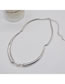 Fashion Silver Alloy Geometric Hook Pearl Necklace