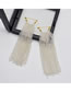 Fashion Gold Alloy Long Chain Tassel Earrings