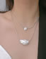 Fashion Silver Alloy Irregular Frosted Head Necklace
