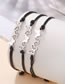 Fashion 2# Titanium Steel Hollow Butterfly Bracelet Set