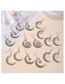 Fashion 7# Alloy Geometric Moon Earrings