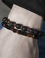 Fashion Black Geometric Lava Stone Beaded Bracelet