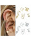 Fashion Gold Alloy Geometric Leaf Pentagram Earring Set