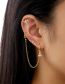 Fashion 2# Alloy Diamond-encrusted Leaf Five-pointed Star Ear Clip Earrings (single)