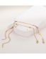 Fashion Gold Alloy Snake Bone Chain Love Butterfly Double Layer Anklet
