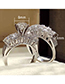 Fashion Platinum Copper Inlaid Zirconia Geometric Ring Set