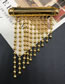 Fashion Gold Alloy Geometric Beanie Chain Brooch