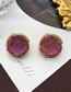 Fashion Purple Earrings Alloy Rose Stud Earrings