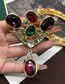 Fashion Brooch Alloy Diamond Colored Glass Brooch
