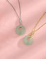 Fashion White Gold Chalcedony Necklace Pure Copper Hetian Jade Safety Buckle Necklace