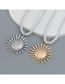 Fashion Silver Alloy Cord Braided Sunflower Necklace