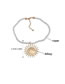 Fashion Silver Alloy Cord Braided Sunflower Necklace