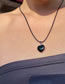 Fashion 5# Agate Heart Crystal Necklace