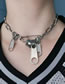 Fashion Silver Alloy Zipper Pull Necklace