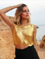 Fashion Symphony Red Style Four Metallic Sequin Top