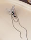 Fashion No Ear Piercing Ear Bone Clip - Silver (single Left Ear) Alloy Diamond Butterfly Tassel Clip Earrings