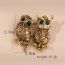 Fashion Owl Alloy Diamond Owl Brooch