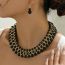 Fashion Gold Alloy Geometric Ball Necklace And Earrings Set