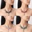 Fashion Black Alloy Inlaid Diamond Necklace And Earrings Set