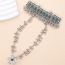 Fashion Silver Alloy Diamond Flower Drop Tassel Mitten Bracelet