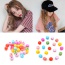 Fashion Bean Clips [100 Bags] Acrylic Colorful Round Buckle Childrens Gripper Set