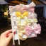 Fashion Ten-piece Pink Bow Set Fabric Bow Flower Childrens Hair Rope Set