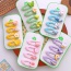Fashion Yellow Alloy Oil Dripping Wavy Childrens Hair Clip Set