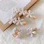 Fashion A Flower Duckbill Clip Set Of 8 Pieces Pearl Flower Hairpin Set Of 8 Pieces