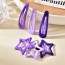 Fashion Three Pieces Of Purple Water Drop Clips Alloy Drop-shaped Childrens Hair Clip Set