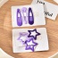 Fashion Three Pieces Of Purple Water Drop Clips Alloy Drop-shaped Childrens Hair Clip Set