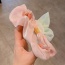 Fashion Pink Camellia Mesh Flower Childrens Hair Rope