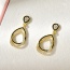 Fashion Gold Alloy Diamond-encrusted Oil And Water Drop Earrings