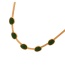 Fashion Dark Green Titanium Steel Irregular Turquoise Snake Bone Chain Necklace