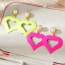 Fashion Rose Red Alloy Pearl Love Earrings