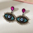 Fashion Color Alloy Diamond Eye Earrings
