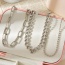 Fashion Silver Alloy Multi-layer Thick Chain Necklace