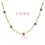Fashion Gold Titanium Steel Dripping Eyes Thick Chain Necklace