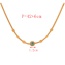 Fashion Gold Titanium Steel Turquoise Scale Round Snake Bone Chain Necklace