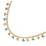 Fashion Gold Titanium Steel Oil Drop Butterfly Pendant Necklace