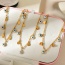 Fashion Gold Titanium Steel Dripping Eye Palm Pendant Necklace