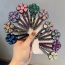 Fashion Seven Colors Crystal Flower Drop-shaped Hair Clip