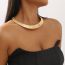 Fashion Gold Metal Texture Collar