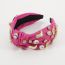 Fashion Red Fabric Diamond-studded Oil-drip Hat Boots Knotted Wide-brimmed Headband