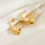 Fashion Gold Stainless Steel Special-shaped Geometric Earrings