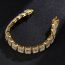 Fashion Golden 8inch(20cm) Alloy Diamond Square Bracelet