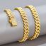 Fashion Necklace 22inch (55cm) Gold Alloy Diamond Geometric Chain Necklace For Men