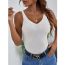 Fashion Apricot Solid Color Knitted V-neck Sleeveless Vest