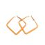 Fashion Earthy Yellow Square Alloy Hollow Square Earrings