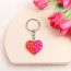 Fashion Pink Xo Heart-keychain Stainless Steel Color Matching Love Earrings