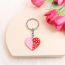 Fashion Pink Xo Heart-keychain Stainless Steel Color Matching Love Earrings